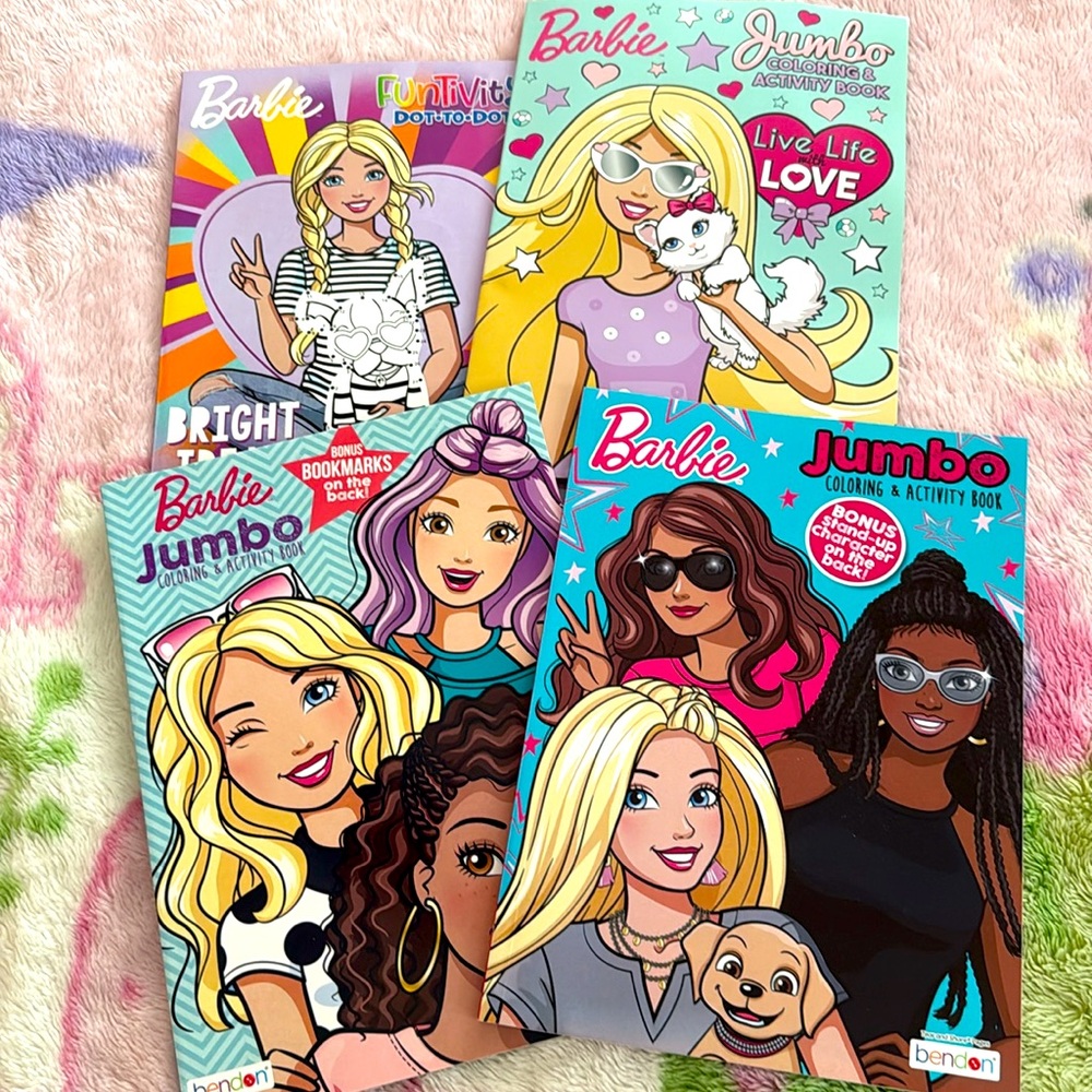 Barbie Jumbo Coloring and Activity Books Set